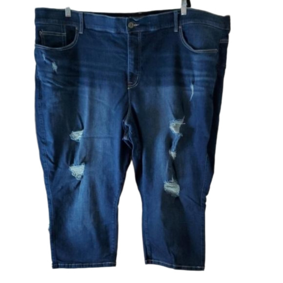 Torrid Premium Plus Size Distressed Skinny Jeans Size 30 - Picture 3 of 5